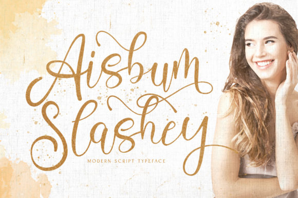 Aisbum Slashey: Elegant Script Font for Handmade Labels & Invitations