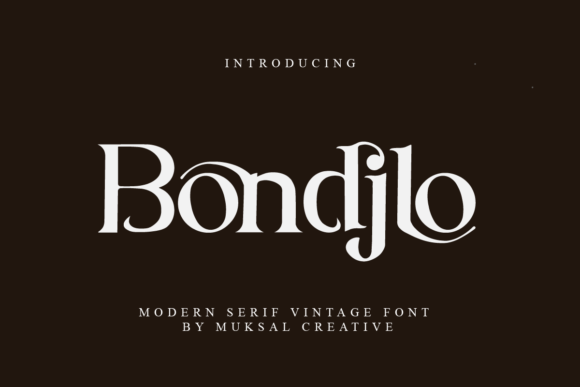 Bondjlo: A Bold, Elegant Serif Font for Real Branding Work