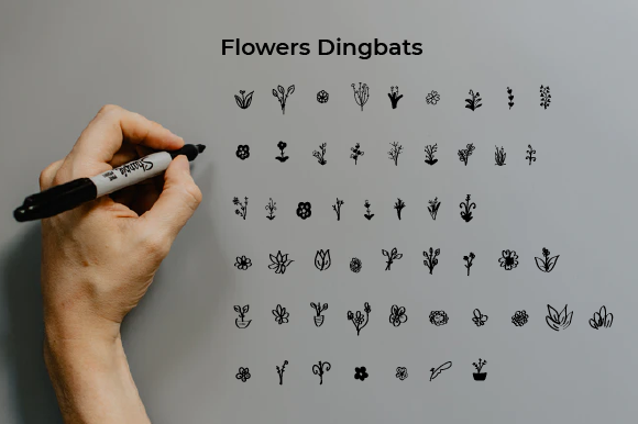 Flowers: A Delicate Dingbats Font That Elevates Digital Branding