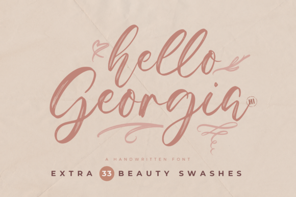 Hello Georgia Font: Elegant Script for Handmade Labels & Printables