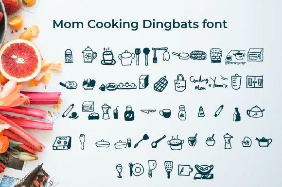 Mom Cooking Font: A Whimsical Touch for Kitchen-Themed Brands