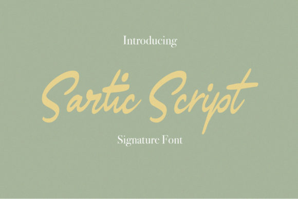 Sartic Script: A Handwritten Font for Editorial Elegance